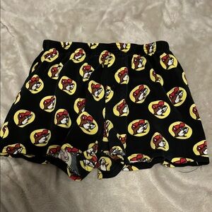 Black Boxer Shorts with Cartoon Print